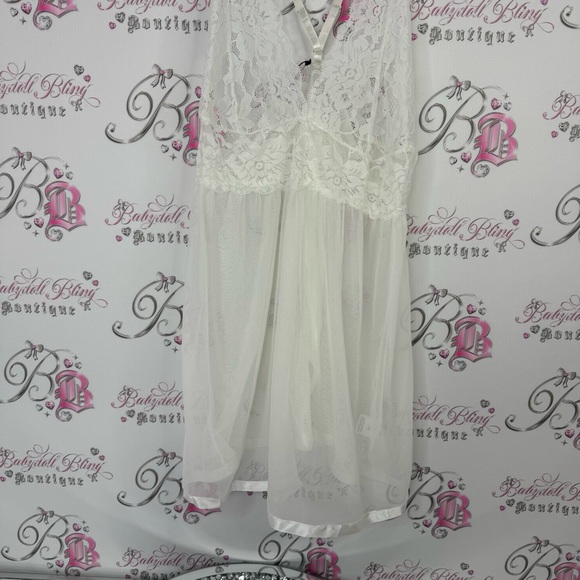 Avid love babydoll mesh tank top style dress see through sexy lingerie coquette - Picture 4 of 10